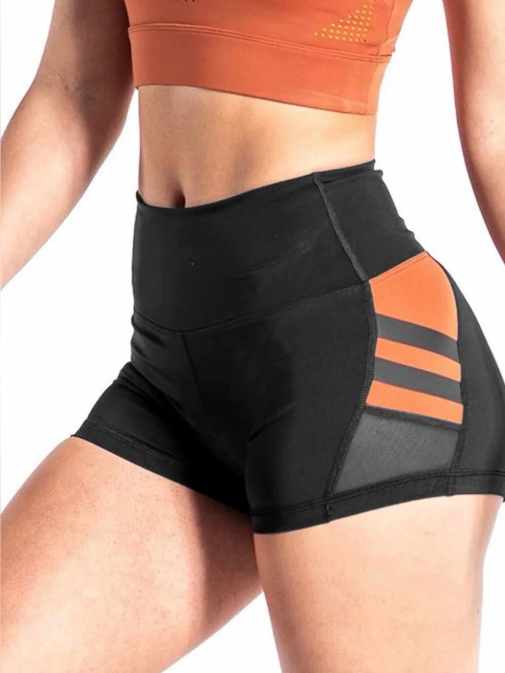 Virus High rise Box Tech Shorts Black/Arabian Spice Women’s M CrossFit Active